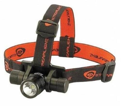 DESCRIPTION: (1) LED HEADLAMP BRAND/MODEL: STREAMLIGHT/61304 INFORMATION: BLACK/LAMP-LIFE/MAX LUMENS: 635 RETAIL$: 100.32 SIZE: 1.2"BODY DIA QTY: 1