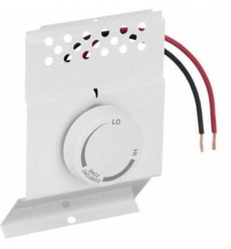 DESCRIPTION: (2) ELECTRIC BASEBOARD HEATER THERMOSTAT BRAND/MODEL: CADET/BTF1W INFORMATION: WHITE/1-POLE/OPERATING TEMP: 85F RETAIL$: 20.42 EACH SIZE: