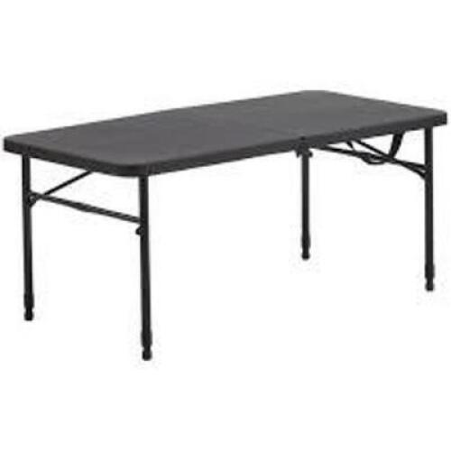DESCRIPTION: (1) FOLDING TABLE BRAND/MODEL: MAINSTAYS INFORMATION: BLACK RETAIL$: 40 SIZE: 20X40 QTY: 1