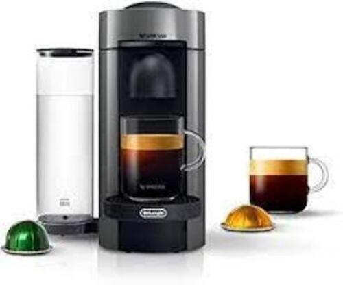DESCRIPTION: (1) COFFEE AND ESPRESSO MAKER BRAND/MODEL: NESPRESSO VERTUO PLUS INFORMATION: BLACK RETAIL$: 146.1 QTY: 1
