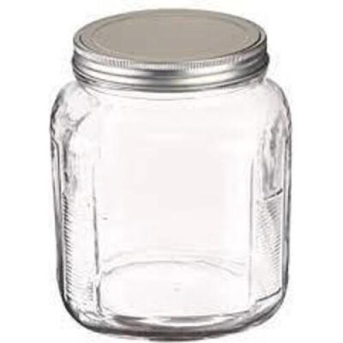 DESCRIPTION: (1) GLASS CRACKER JAR WITH LID BRAND/MODEL: ANCHOR HOCKING #83045WC INFORMATION: CLEAR RETAIL$: 10 SIZE: 1 GALLON QTY: 1