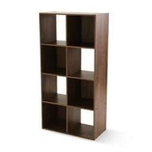 DESCRIPTION: (1) 6 CUBE STORAGE ORGANIZER BRAND/MODEL: MAINSTAYS INFORMATION: WALNUT RETAIL$: $50.00 EA SIZE: 35X23X11 QTY: 1