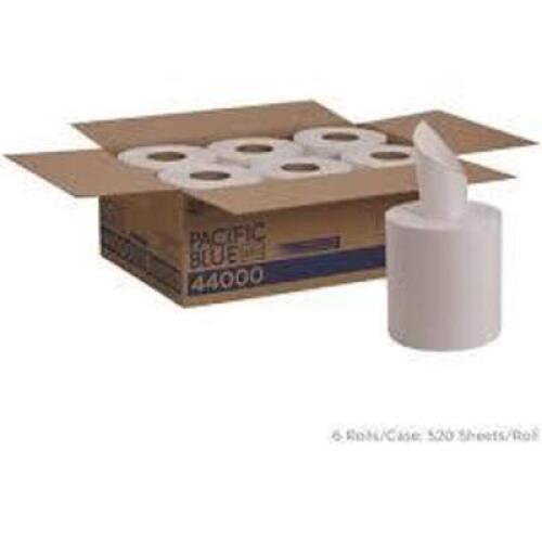DESCRIPTION: (1) CASE OF (6) CENTER PULL PAPER TOWELS BRAND/MODEL: PACIFIC BLUE #44000 RETAIL$: 70 SIZE: 520 SHEETS PER ROLL QTY: 1