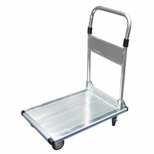 DESCRIPTION: (1) ALUMINUM DECK PLATFORM TRUCK BRAND/MODEL: GRAINGER #33H181 INFORMATION: SILVER RETAIL$: $237.45 EA SIZE: 35X24 QTY: 1