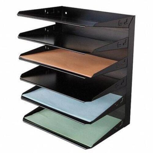 DESCRIPTION: (1) DESK ORGANIZER BRAND/MODEL: GRAINGER #1AYE9 INFORMATION: BLACK RETAIL$: $50.00 EA SIZE: 6 COMPARTMENT QTY: 1