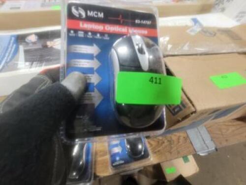 DESCRIPTION: (5) LAPTOP MOUSE BRAND/MODEL: MCM #83-14787 INFORMATION: BLACK AND SILVER RETAIL$: $10.00 EA SIZE: CORDED QTY: 5