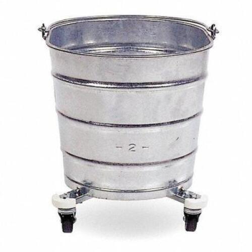 DESCRIPTION: (1) BUCKET WITH RUBBER WHEELS BRAND/MODEL: TOUGH GUY #2W318 RETAIL$: $150.86 EA SIZE: 6.5 GAL QTY: 1