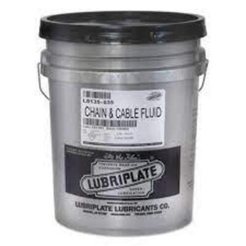 DESCRIPTION: (1)CHAIN AND CABLE FLUID BRAND/MODEL: LUBRIPLATE RETAIL$: 263.13 SIZE: 35 LB QTY: 1