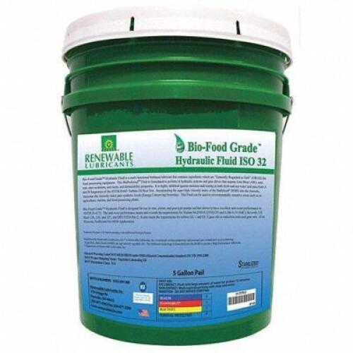 DESCRIPTION: (1) VEGETABLE OIL HYDRAULIC OIL BRAND/MODEL: RENEWABLE LUBRICANTS #2VXL2 RETAIL$: $364.95 EA SIZE: 5 GALLON QTY: 1