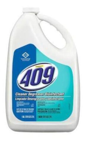 DESCRIPTION: (2) CLEANER AND DEGREASER BRAND/MODEL: FORMULA 409 RETAIL$: $16.99 EA SIZE: 1 GALLON QTY: 2
