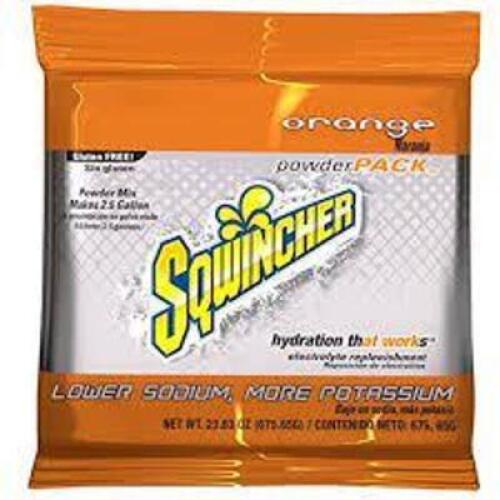 DESCRIPTION: (4) SPORTS DRINK MIX POWDER CONCENTRATE BRAND/MODEL: SQWINCHER #3UZL4 INFORMATION: ORANGE SIZE: MAKES 1 GALLON PER PACKAGE QTY: 4