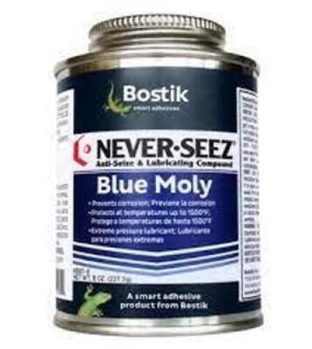 DESCRIPTION: (4) NEVER SEEZ BLUE MOLY BRAND/MODEL: BOSTIK RETAIL$: $24.99 EA SIZE: 8 OZ QTY: 4