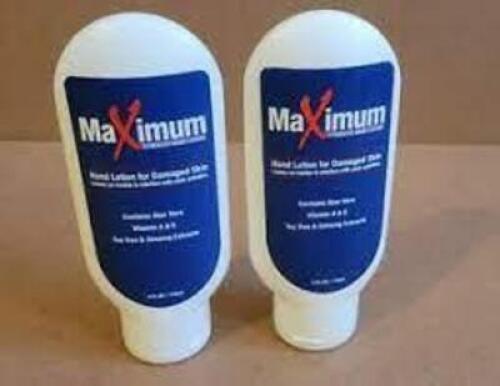 DESCRIPTION: (6) HAND LOTION FOR DAMAGED SKIN BRAND/MODEL: MAXIMUM RETAIL$: $8.00 EA SIZE: 4 FL OZ QTY: 6