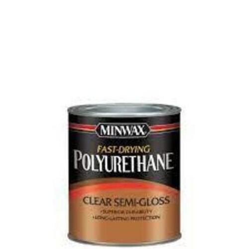 DESCRIPTION: (4) POLYURETHANE SATIN CLEAR BRAND/MODEL: MINWAX FAST DRYING RETAIL$: $7.00 EA SIZE: 8 OZ QTY: 4