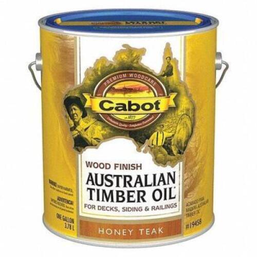 DESCRIPTION: (2) TONED FLAT EXTERIOR STAIN FOR WOOD BRAND/MODEL: CABOT #38Y030 INFORMATION: HONEY TEAK RETAIL$: $65.61 EA SIZE: 1 GALLON QTY: 2