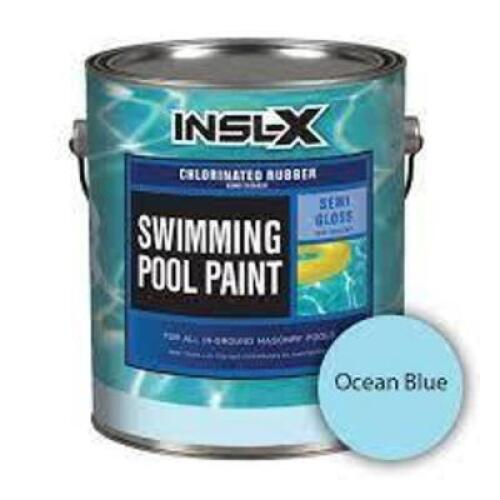 DESCRIPTION: (1) SWIMMING POOL PAINT BRAND/MODEL: INSL-X #49Y242 INFORMATION: OCEAN BLUE RETAIL$: $87.43 EA SIZE: 1 GALLON QTY: 1
