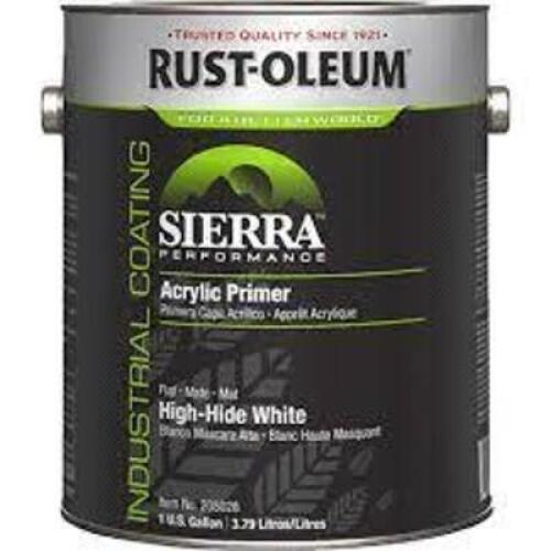 DESCRIPTION: (1) ACRYLIC PRIMER BRAND/MODEL: RUST OLEUM SIERRA INFORMATION: GRAY RETAIL$: $80.00 EA SIZE: 1 GALLON QTY: 1