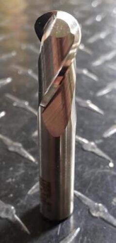 DESCRIPTION: (1) HSS BALL END MILL BRAND/MODEL: HERTEL 41117169 RETAIL$: 41.53 SIZE: 9/16" DIA, 1/2" SD, 1" LOC QTY: 1
