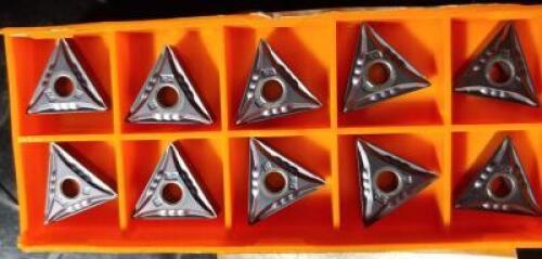 DESCRIPTION: (20) TNMG STYLE TURNING INSERTS BRAND/MODEL: HERTEL 100253 RETAIL$: $ 18.75 PER INSERT QTY: 20