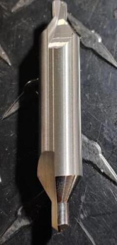 DESCRIPTION: (1) SOLID CARBIDE DRILL/C'SINK COMBO BRAND/MODEL: HERTEL 74148578 RETAIL$: 132.81 SIZE: #6 60 DEG QTY: 1