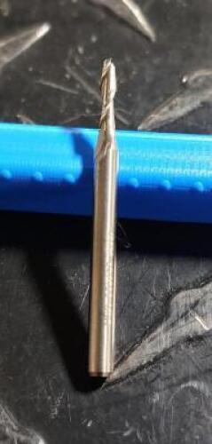 DESCRIPTION: (1) SOLID CARBIDE END MILL BRAND/MODEL: ATRAX 85341048 RETAIL$: 30.94 SIZE: 2mm DIA, 7mm LOC 3mm SD QTY: 1
