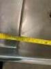 DESCRIPTION: 14' HEAVY DUTY THREE WELL POT SINK W/ LEFT AND RIGHT DRY BOARDS. ADDITIONAL INFORMATION DOUBLE FAUCET SIZE: 14' X 32" LOCATION: BAY 6 QTY - 6