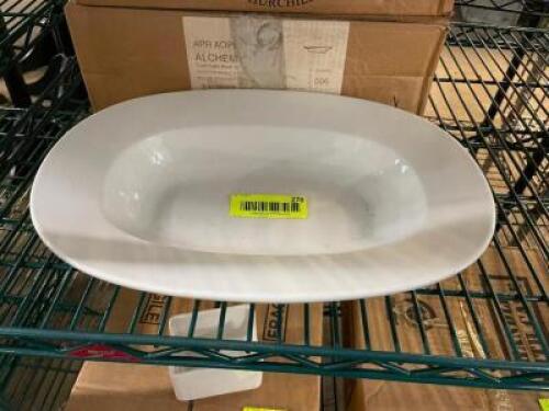 DESCRIPTION: (12) 13" CHINA PLATTER BOWLS BRAND / MODEL: CHURCHILL SIZE: 13" LOCATION: BAY 6 THIS LOT IS: SOLD BY THE PIECE QTY: 12