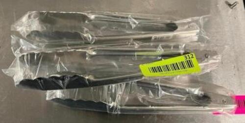 DESCRIPTION: (4) STAINLESS TONGS - NEW LOCATION: BAY 6 THIS LOT IS: SOLD BY THE PIECE QTY: 4