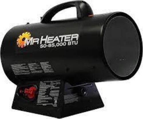 DESCRIPTION: (1) PROPANE HEATER BRAND/MODEL: MR HEATER #MH85QFAV INFORMATION: 50000-80000 BTU RETAIL$: $250.00 QTY: 1