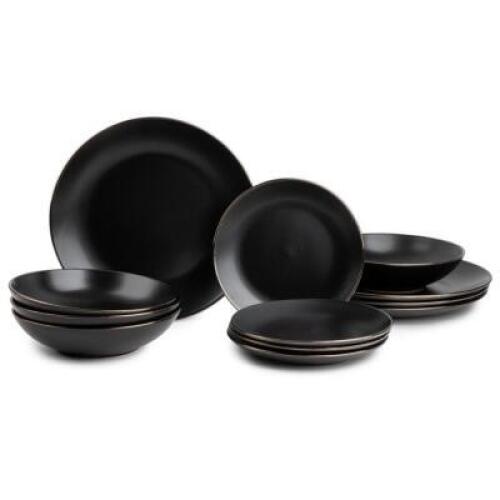 DESCRIPTION: (1) 12 PIECE BOWL AND PLATE SET BRAND/MODEL: THYME AND TABLE INFORMATION: BLACK RETAIL$: $50.00 TOTAL QTY: 1