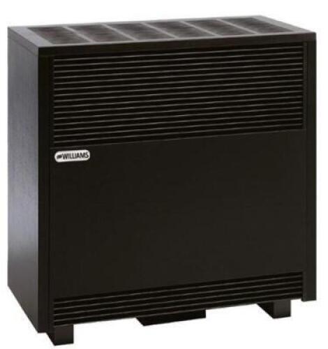 DESCRIPTION: (1) VENTED ENCLOSED BLOWER BRAND/MODEL: WILLIAMS/5001921A INFORMATION: 50,000 BTU/BLACK/LIQUID PROPANE RETAIL$: 1,429.00 SIZE: 32.87"H X