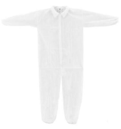 DESCRIPTION: (1) PACK OF (24) COVERALLS BRAND/MODEL: 106-KG INFORMATION: WHITE/ELASTIC WRIST & ANKLE RETAIL$: 64.95 PER PK OF 24 SIZE: 5XL QTY: 1