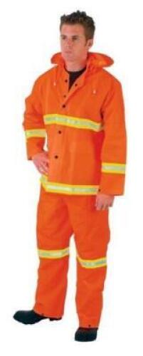DESCRIPTION: (4) RAIN SUIT BRAND/MODEL: RIVER CITY/2013R INFORMATION: HIGH VISIBLITY ORANGE/3-PIECES RETAIL$: 59.69 EACH SIZE: MEDIUM QTY: 4
