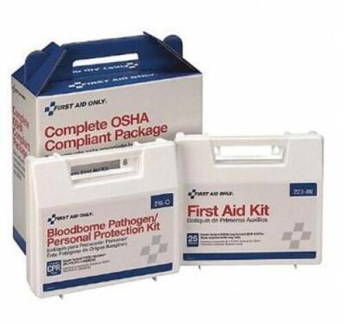 DESCRIPTION: (1) FIRST AID KIT BRAND/MODEL: FIRST AID ONLY/227-CP INFORMATION: WHITE/139-COMPONENTS RETAIL$: 92.34 SIZE: 11"H X 5-1/2"D X 11-1/2"W QTY