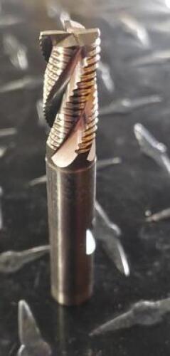 DESCRIPTION: (1) COBALT FINE PITCH ROUGHING SSQ. END MILL BRAND/MODEL: HERTEL 41120494 RETAIL$: $49.57 SIZE: 5/16" DIA 3/4" LOC 3/8" SD QTY: 1