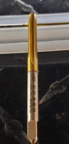 DESCRIPTION: (2) HSS STRAIGHT FLUTE HAND TAP BRAND/MODEL: KENNAMETAL 88102546 RETAIL$: $11.47 SIZE: #10-32 QTY: 2