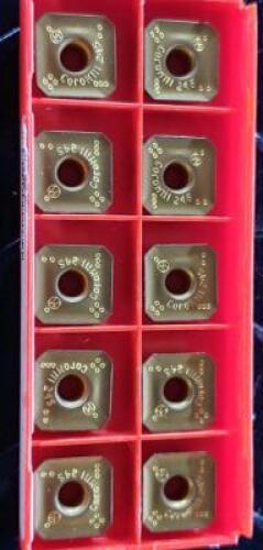 DESCRIPTION: (10) CARBIDE MILLING INSERTS BRAND/MODEL: SANDVIK COROMANT R245-12 T3 K-MM RETAIL$: $27.84 QTY: 10