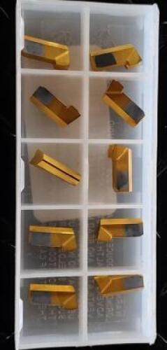 DESCRIPTION: (40) CARBIDE ECLIPSE CUTOFF INSERTS BRAND/MODEL: CLAPP& HANEY CS187N-CHPM RETAIL$: $18.87 PER INSERT QTY: 40