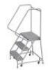 DESCRIPTION: (1) ROLLING LADDER BRAND/MODEL: TRI-ARC/WLAR103165 INFORMATION: 3-STEPS/SERRATED/SILVER RETAIL$: 404.00 SIZE: 30"D X 17"W X 62"H QTY: 1