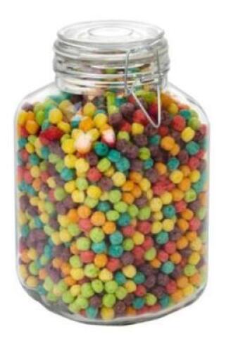 DESCRIPTION: (1) KITCHEN STORAGE GLASS JAR BRAND/MODEL: MAINSTAYS INFORMATION: CLEAR RETAIL$: $10.00 EA SIZE: 106 OZ QTY: 1