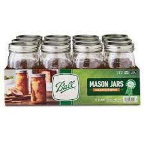 DESCRIPTION: (2) PACKS OF (12) MASON JARS BRAND/MODEL: BALL MASON RETAIL$: $15.00 EA SIZE: 12 PT QTY: 2