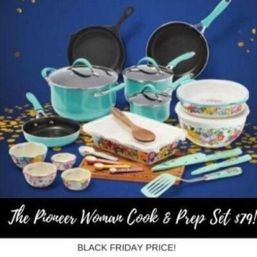 DESCRIPTION: (1) COOK AND PREP SET BRAND/MODEL: PIONEER WOMAN RETAIL$: $100.00 SIZE: 30 PIECE QTY: 1