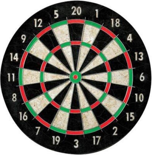 DESCRIPTION: (1) DARTBOARD BRAND/MODEL: FRANKLIN SPORTS RETAIL$: $30.00 EA SIZE: 18" QTY: 1