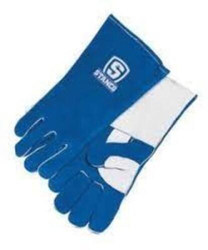 DESCRIPTION: (4) WELDERS GLOVES BRAND/MODEL: STANCO/S-250 INFORMATION: BLUE & GRAY/COWHIDE RETAIL$: 12.98 EACH QTY: 4