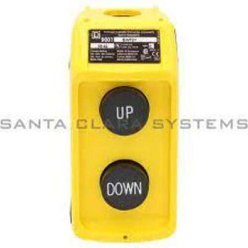 DESCRIPTION: (1) 2 BUTTON CONTROL STATION BRAND/MODEL: SQUARE D #9001 INFORMATION: YELLOW RETAIL$: $163.00 EA QTY: 1