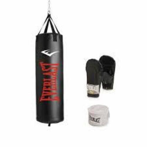 DESCRIPTION: (1) HEAVY BAG KIT BRAND/MODEL: EVERLAST #P00001752 INFORMATION: BLACK RETAIL$: $150.00 SIZE: 100 LB QTY: 1