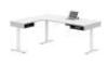 DESCRIPTION: (1) PRO-VEGAS L-SHAPED STANDING DESK BRAND/MODEL: BESTAR/130420-11017 INFORMATION: WHITE & BLACK/MISSING ONE BOX, MUST COME INTO INSPECT