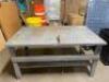 DESCRIPTION: (1) INDUSTRIAL WORKBENCH INFORMATION: GRAY/WITH BUILT-IN CLAMP SIZE: 36"D X 60"L X 32"H QTY: 1 - 2