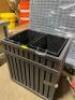 DESCRIPTION: (1) DOUBLE TRASH-RECYCLING RECEPTACLE BRAND/MODEL: ARCHTEC/72720199 INFORMATION: STEEL/BLACK/2-BINS/MISSING TOP, MUST COME INTO INSPECT R - 2