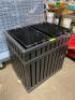 DESCRIPTION: (1) DOUBLE TRASH-RECYCLING RECEPTACLE BRAND/MODEL: ARCHTEC/72720199 INFORMATION: STEEL/BLACK/2-BINS/MISSING TOP, MUST COME INTO INSPECT R - 4